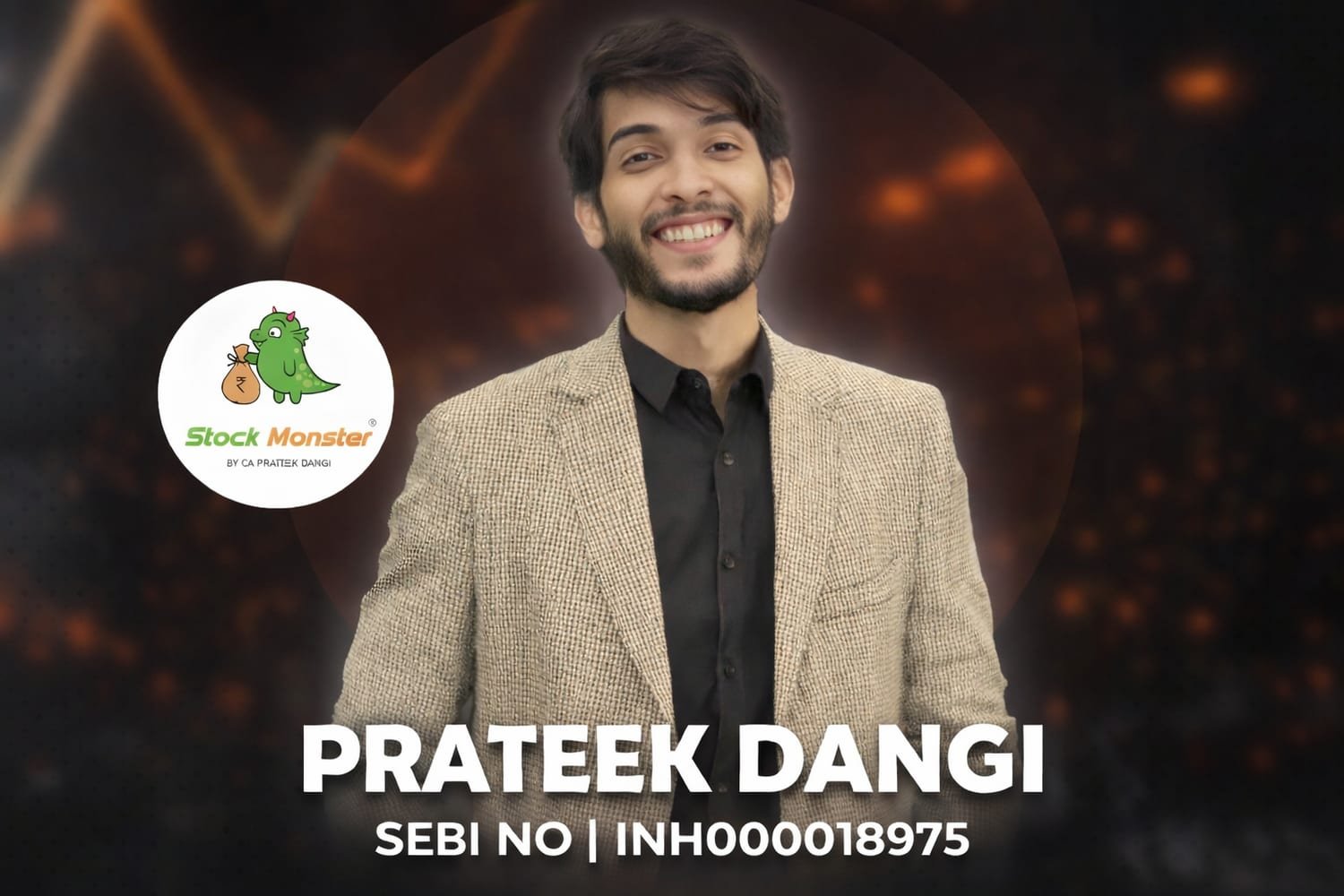 CA Prateek Dangi, Founder of Stock Monster and SEBI Registered Research Analyst (INH000018975)